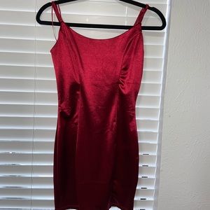 Charlotte Russe Red Satin Mini Dress